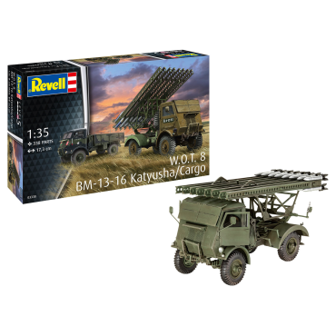 KIT PARA MONTAR REVELL W.O.T. 8 BM-13-16 KATYUSHA / CARGO 1/35 338 PEÇAS REV 03338